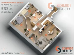 Prodej bytu 3+kk, Lednice, Komenského, 77 m2