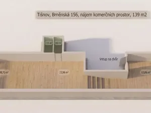 Pronájem obchodního prostoru, Tišnov, Brněnská, 139 m2