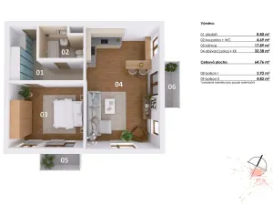 Prodej bytu 2+kk, Praha - Štěrboholy, Andersenova, 65 m2