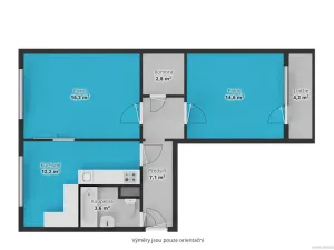 Prodej bytu 2+1, Praha - Letňany, Tupolevova, 61 m2