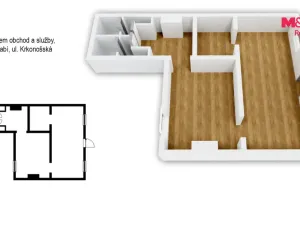 Pronájem obchodního prostoru, Vrchlabí, Krkonošská, 53 m2