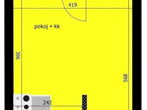 Pronájem bytu 1+kk, Velký Osek, Revoluční, 24 m2