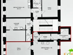Pronájem bytu 2+kk, Plzeň, Úslavská, 50 m2
