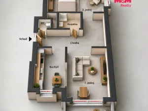Prodej bytu 2+kk, Praha, Patočkova, 56 m2