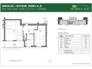 Pronájem bytu 2+kk, Mikulov, Bezručova, 72 m2