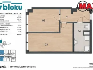 Prodej bytu 2+kk, Praha - Jinonice, Peroutkova, 54 m2