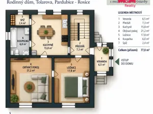 Prodej rodinného domu, Pardubice - Rosice, Tolarova, 145 m2