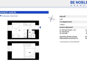 Prodej bytu 1+kk, Praha - Karlín, Prvního pluku, 21 m2