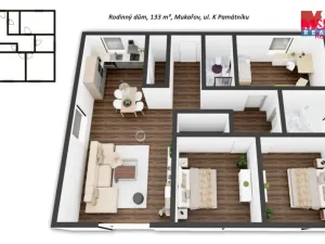 Prodej rodinného domu, Mukařov - Žernovka, K Památníku, 107 m2