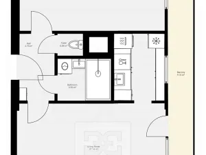 Pronájem bytu 2+kk, Praha - Hlubočepy, Devonská, 52 m2