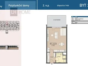 Prodej bytu 1+kk, Velké Přílepy, Klikatá, 46 m2