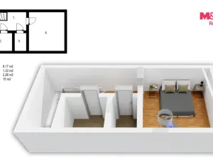 Prodej bytu 2+kk, Praha - Žižkov, Nad Ohradou, 63 m2