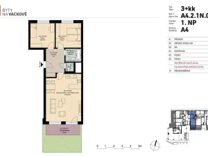 Prodej bytu 3+kk, Praha - Žižkov, Olgy Havlové, 76 m2