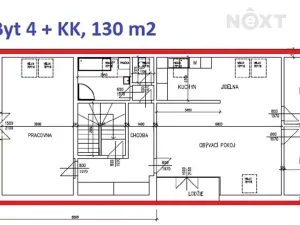 Pronájem bytu 4+kk, Tábor, U Jednoty, 130 m2