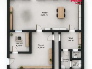 Pronájem obchodního prostoru, Kunžak, Hradecká, 67 m2
