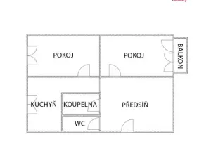 Prodej bytu 2+1, Chomutov, Holešická, 62 m2