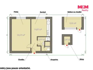 Pronájem bytu 1+1, Žihle, 44 m2