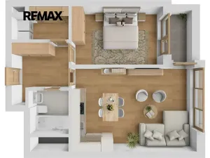 Pronájem bytu 2+kk, Praha - Kamýk, Zimova, 58 m2