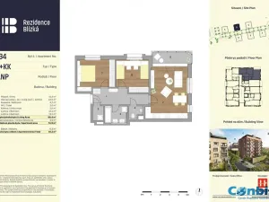 Pronájem bytu 3+kk, Praha - Karlín, Švarcova, 75 m2