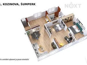 Pronájem bytu 3+1, Šumperk, Kozinova, 77 m2
