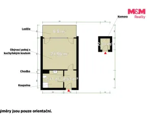 Pronájem bytu 1+kk, Plzeň, Měděná, 41 m2
