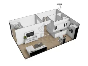 Prodej bytu 2+kk, Libčice nad Vltavou, Pod Saharou, 45 m2