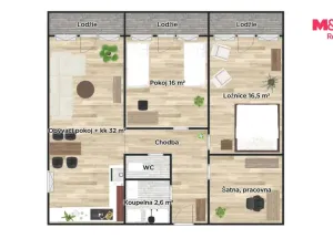 Pronájem bytu 3+kk, Čelákovice, náměstí 5. května, 84 m2