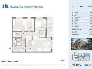 Prodej bytu 4+kk, Praha - Košíře, Nad Kavalírkou, 109 m2