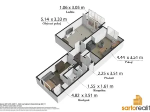 Prodej bytu 2+1, Ústí nad Labem, Maková, 61 m2
