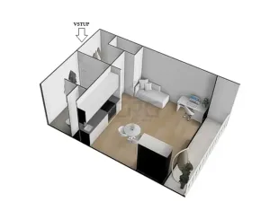Prodej bytu 1+kk, Brno, Okrouhlá, 32 m2