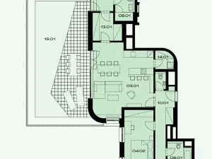Pronájem bytu 4+kk, Praha - Radlice, U Komína, 119 m2
