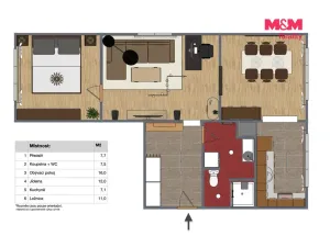 Prodej bytu 3+1, Strakonice - Strakonice II, Družstevní, 63 m2
