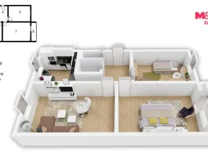 Pronájem bytu 3+1, Jaroměř - Pražské Předměstí, Josefa Šímy, 74 m2