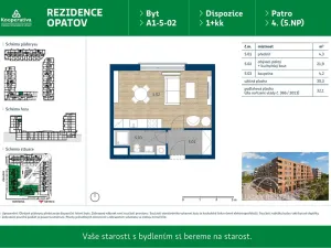 Pronájem bytu 1+kk, Praha - Chodov, Líbalova, 32 m2