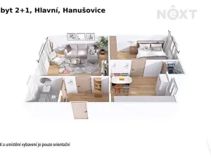 Prodej bytu 2+1, Hanušovice, Hlavní, 55 m2