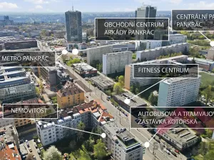 Pronájem bytu 2+kk, Praha - Nusle, Na Pankráci, 55 m2