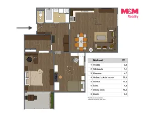 Prodej bytu 3+kk, Holubice - Kozinec, Lipová, 86 m2