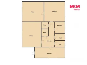 Pronájem rodinného domu, Veselí nad Lužnicí - Veselí nad Lužnicí I, Weisova, 95 m2