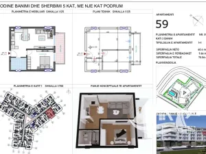 Prodej bytu 2+kk, Qerret, Albánie, 60 m2