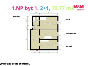 Pronájem bytu 2+1, Chodová Planá, Pivovarská, 71 m2