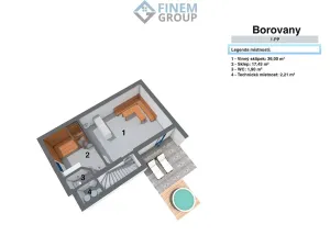 Prodej chalupy, Borovany, 181 m2