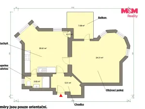 Pronájem bytu 2+kk, Mariánské Lázně - Úšovice, Anglická, 53 m2