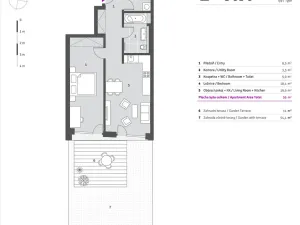 Prodej bytu 2+kk, Praha - Vysočany, Pod Harfou, 56 m2