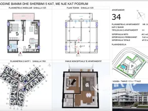 Prodej bytu 2+kk, Qerret, Albánie, 60 m2