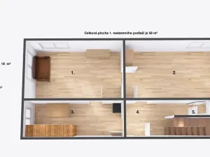 Prodej rodinného domu, Nová Paka, K. Světlé, 105 m2