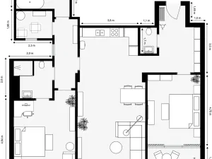 Prodej bytu 4+1, Praha - Dejvice, Zelená, 125 m2