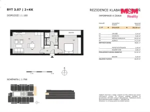 Prodej bytu 2+kk, Rokycany - Plzeňské Předměstí, Litohlavská, 50 m2