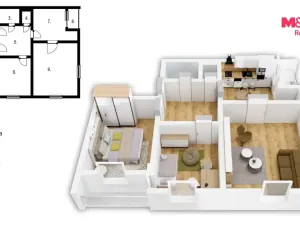 Prodej bytu 3+1, Slaný, Navrátilova, 69 m2