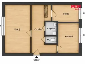 Prodej bytu 2+1, Jablonec nad Nisou - Mšeno nad Nisou, Mozartova, 56 m2