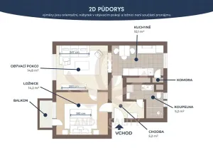 Pronájem bytu 2+1, Mladá Boleslav, Erbenova, 56 m2